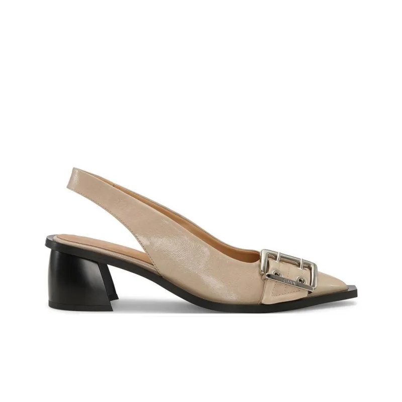 GANNI Buckled Slingback Pumps-1