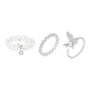 ZEGL White Gold Plated Copper Rings Women's