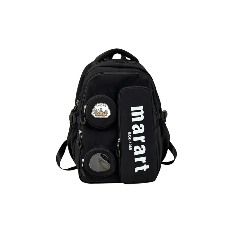 URBAN FOREST Nylon Backpack Regular Unisex Ecru/Light Gray/Black/Yellow/Pink-9