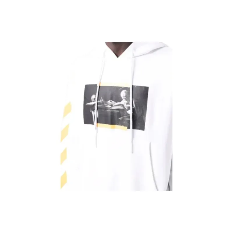 OFF WHITE Caravaggio Saint Jerome Writing Print Hoodie-4