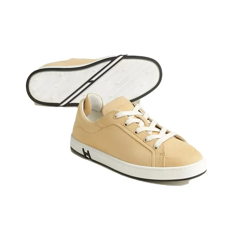 HERMES Low Top Skateboard Shoes Women's Yellow-3