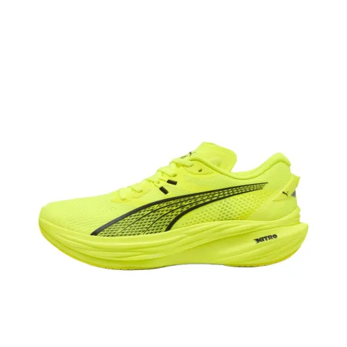 PUMA Deviate NITRO 3 Slip Resistant Breathable Low Top Running Shoes Men's Yellow