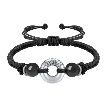 Inker Good Stone 999 Fine Silver Bracelets Unisex