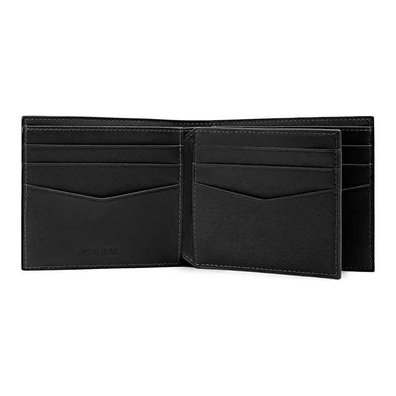 PEDRO Cow Leather Wallet Men's Black/Dark Blue-4