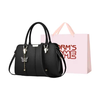Worm's Home Artificial Leather Handbag Regular Women's Red/Blue/Black/Gray/Ecru