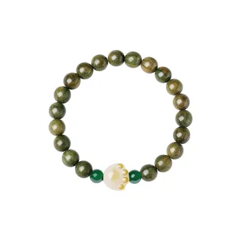 SGE Green Sandalwood Wooden Bracelets Women's