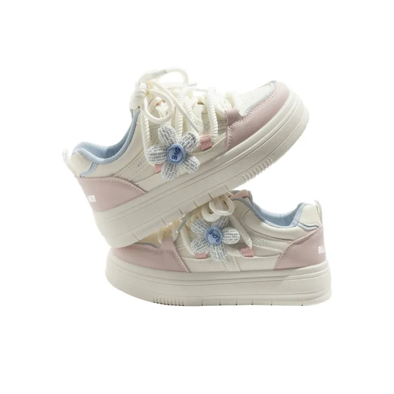 RUN MANNER Lightweight Height Increasing Slip Resistant Low Top Skateboard Shoes Women's-4