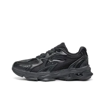 LI NING 1990 Cushioning, Slip Resistant, And Abrasion Resistant Low Top Running Shoes Men's Black
