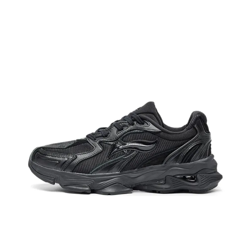 LI NING 1990 Cushioning, Slip Resistant, And Abrasion Resistant Low Top Running Shoes Men's Black-0