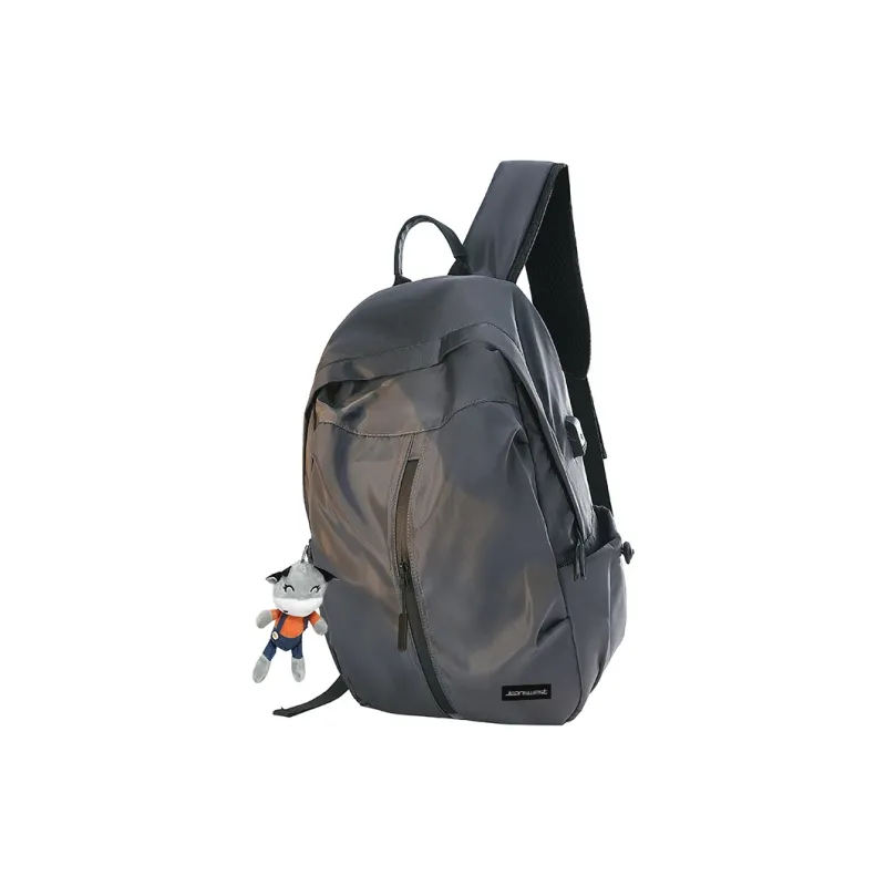 JEANSWEST Oxford Backpack Unisex Black/Gray-11