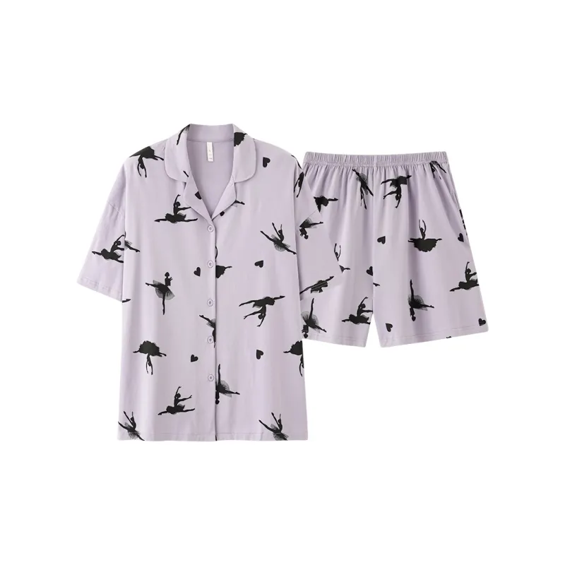 XIAFENYAN Pajama Set Women's Purple-0