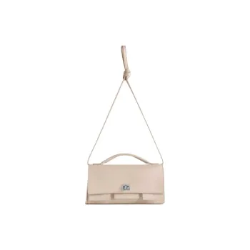 Balenciaga Bel Air Cow Leather Shoulder Bag Crossbody Bag Handbag Small Size Women's Almond