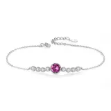 [Pink]925 Sterling Silver Mermaid Heart Bracelet