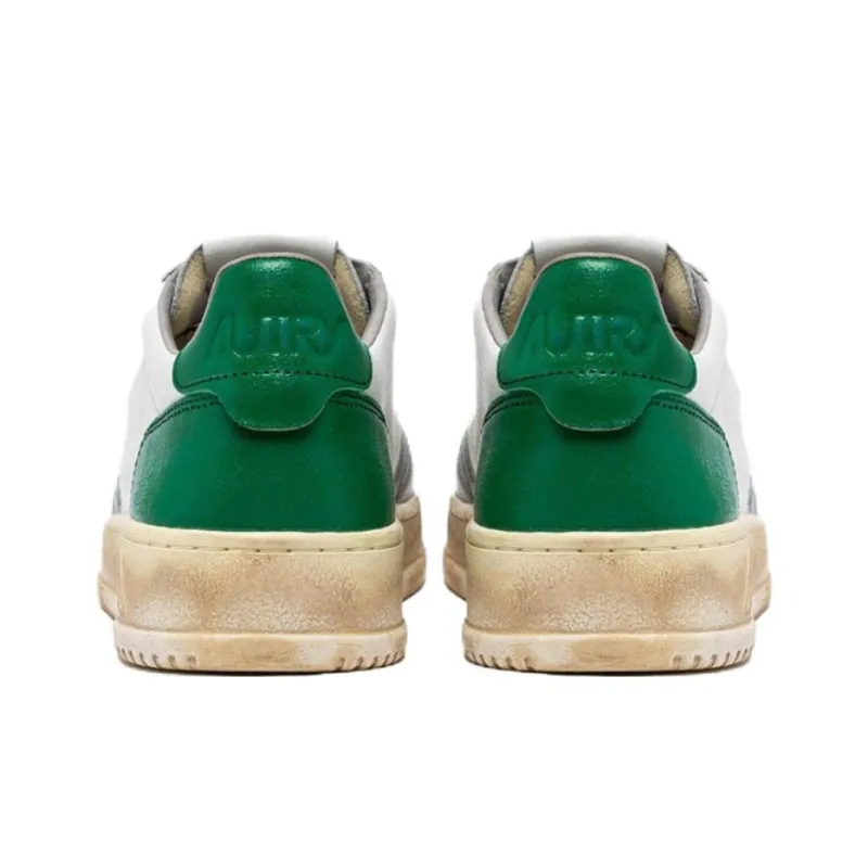 AUTRY Medalist Super Vintage Low Top Skateboard Shoes Women's White Gray Green-3