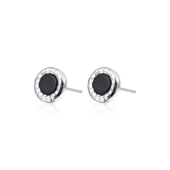 FOREVER MELODY 999 Fine Silver Stud Earrings Men's