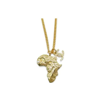CHANEL Gold Plated Necklaces Women's Gold