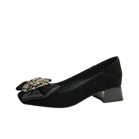 QIAOLINER Block Heel High Heels 4cm Women's-8