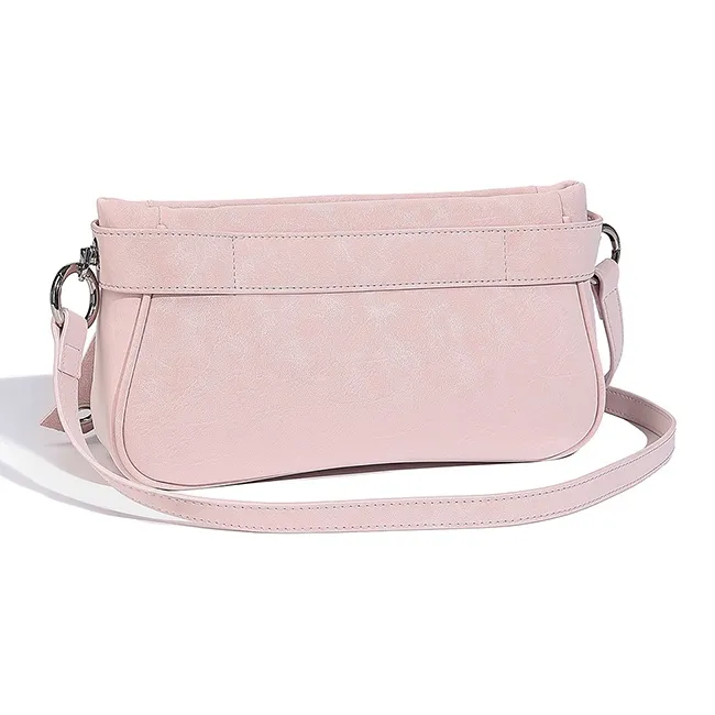 Vigno Synthetic Leather Shoulder Bag Crossbody Bag Regular Women's Light Pink/Light Blue/Ecru/Black-3