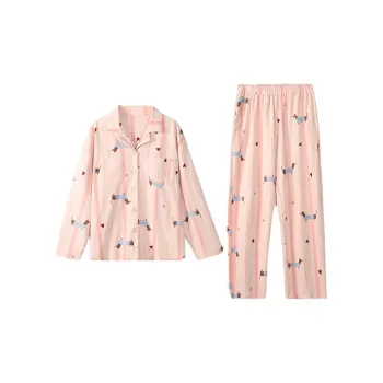 ZAO FU NIAO Pajama Set Women's Peach Pink