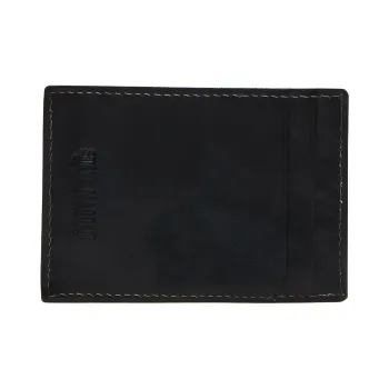 STEVE MADDEN Leather Card Holder Men's Black