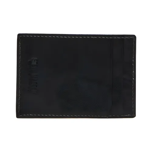STEVE MADDEN Leather Card Holder Men's Black