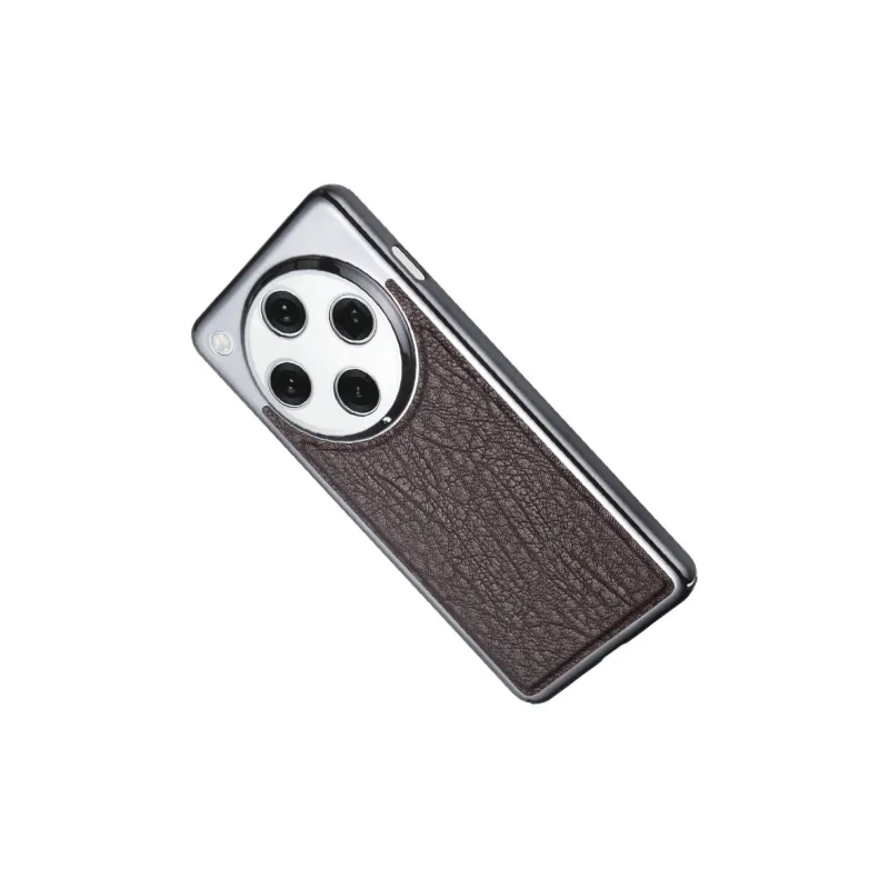 Povatine Genuine Leather Material Classic Nostalgic Tricolor Phone Cases Compatibility With OPPO Find X8/Find X8 Pro-4
