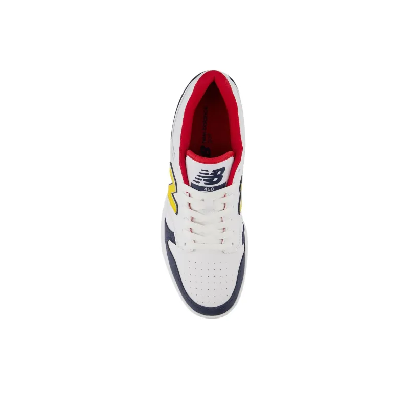 480 New Balance Spikeless Golf 'White Yellow Navy'-3
