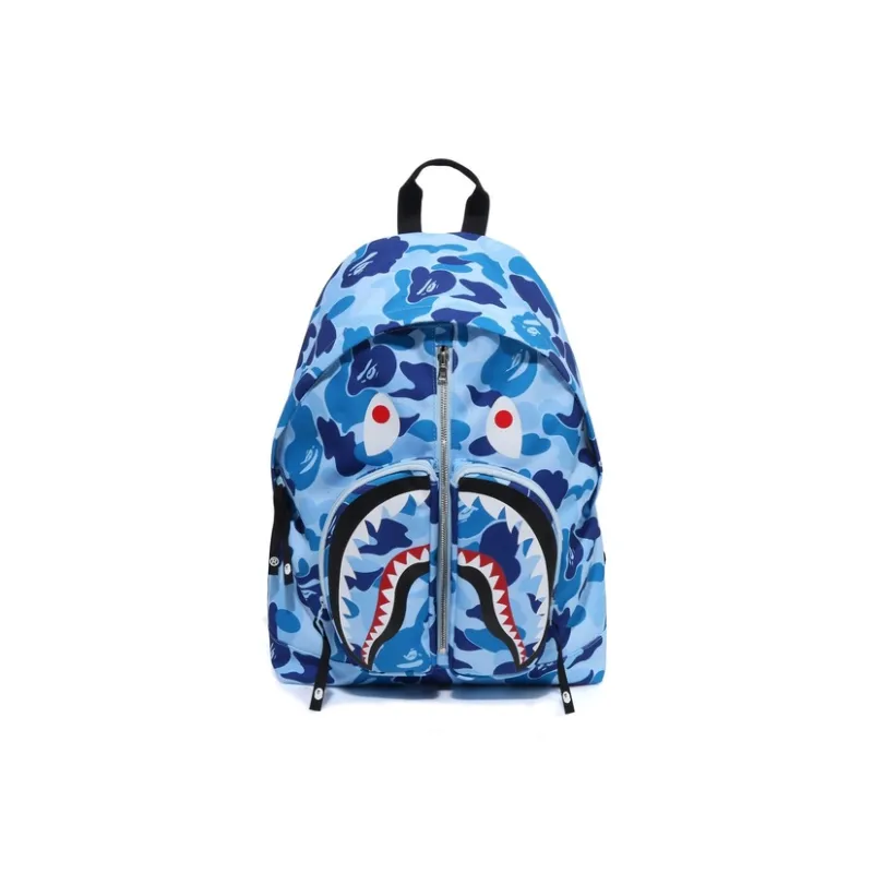 A BATHING APE Fabric Backpack Regular Unisex Blue/Pink/Green-1