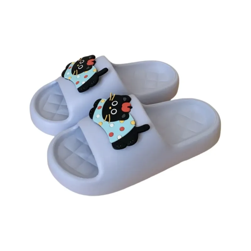 Thin Strips Sandal Slippers Black-6