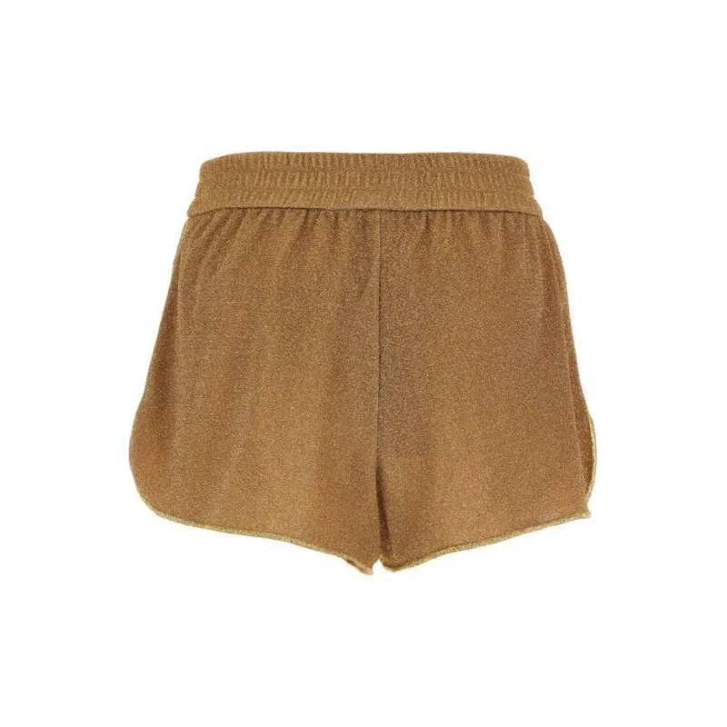 Oséree Lumière Mid Rise Lurex Slip Shorts-1