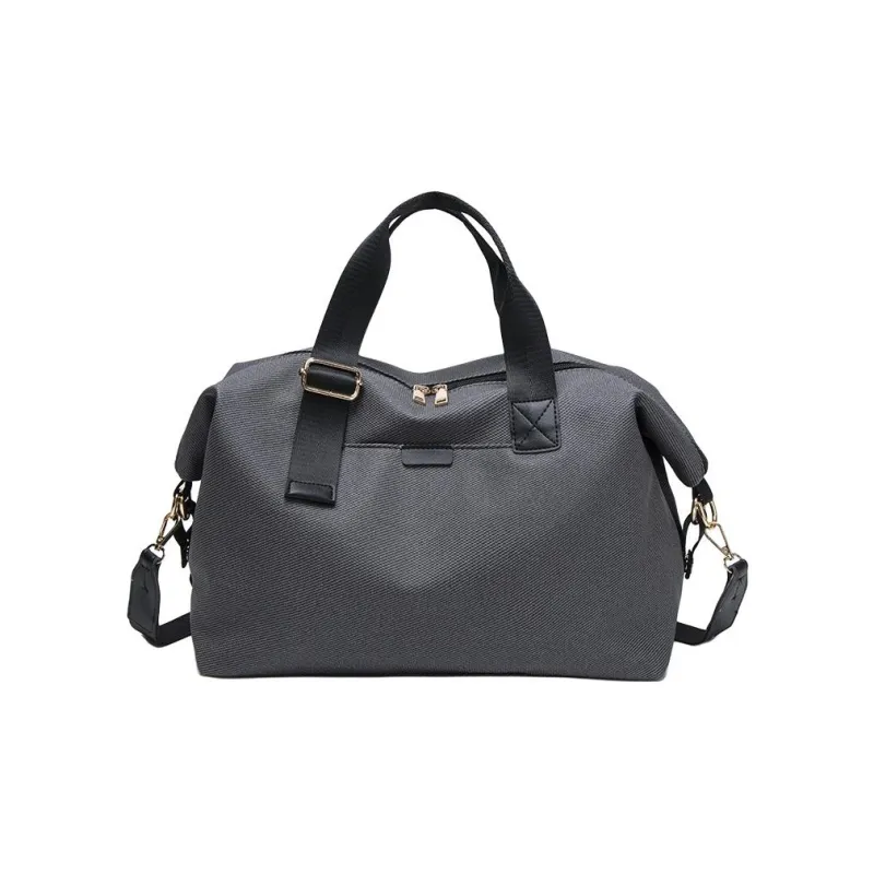 HAWA Canvas Handbag Regular Unisex Apricot Cream/Light Gray/Dark Gray-10