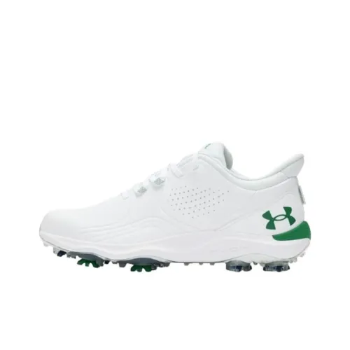 Under Armour Drive Pro Anti Slip Wear Resistant Low Top Golf Shoes Men's White Green