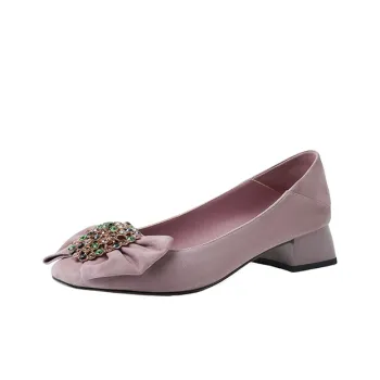 QIAOLINER Block Heel High Heels 4cm Women's