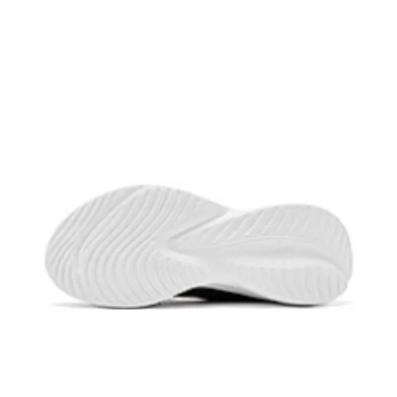 QIAODAN Cushioned Wear-Resistant Breathable Moisture-Wicking Low-Top Running Shoes Men's Black White-3