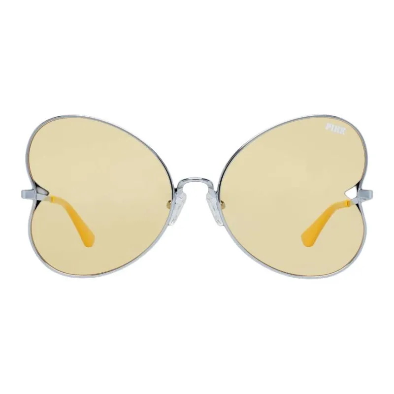 Victoria's Secret Metal Irregular Shape Sunglasses Women's Silver-1