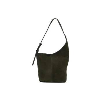 ZARA Cow Leather Bucket Bags Shoulder Bags Mini Women's Green
