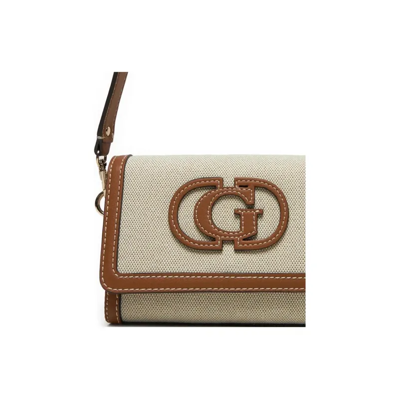GUESS Fabric Shoulder Bag Trumpets Women's Light Beige-3
