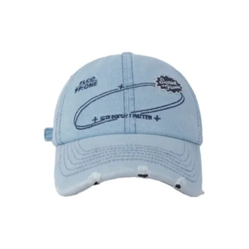 FREE RABBITⅡ Trendy Brand Letter Distressed Small Face Baseball Caps Unisex