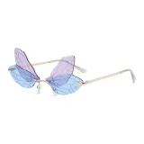 Gold Frame with Blue and Purple Lens