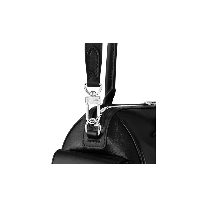 LOUIS VUITTON Speedy Shiny Sheepskin Shoulder Bag, Handbag Women's Black-4