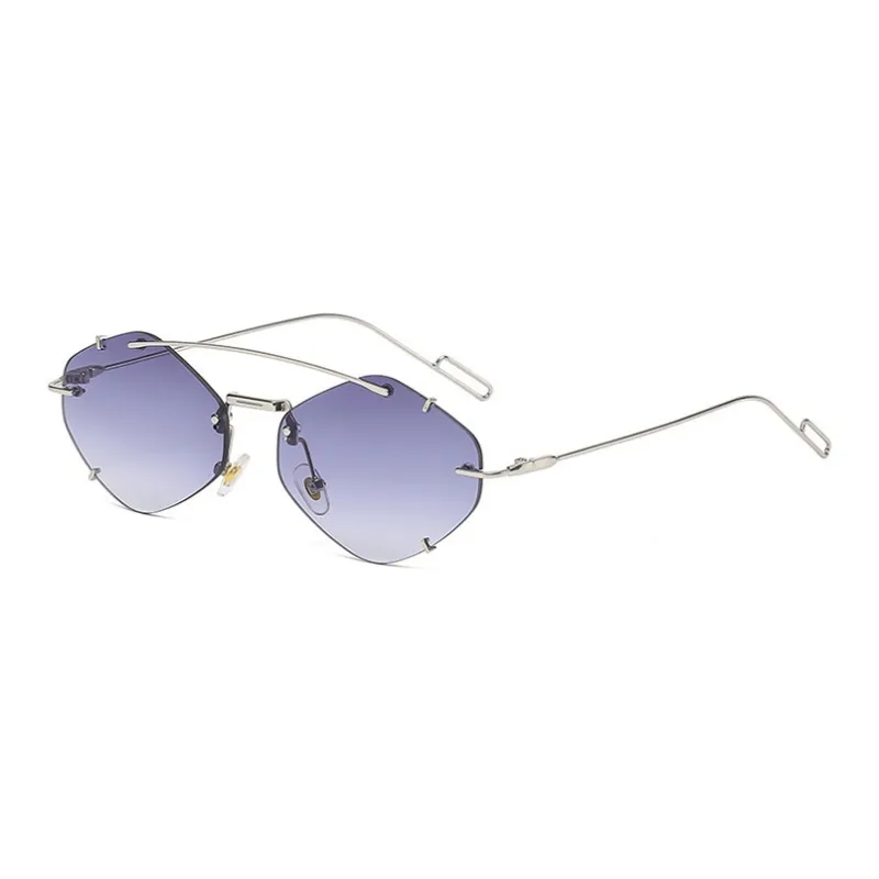 NOME Metal Plastic Irregular Shape Sunglasses Unisex-2
