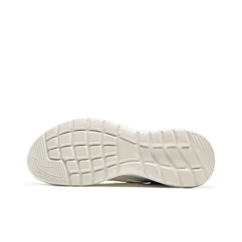 LiNing Cushioned Wear-Resistant Breathable Low-Top Casual Running Shoes Men's Mist White Evergreen-4
