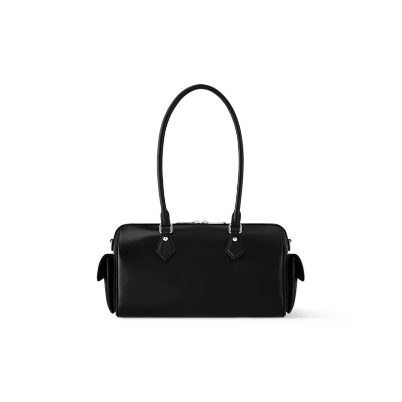 LOUIS VUITTON Speedy Shiny Sheepskin Shoulder Bag, Handbag Women's Black-2