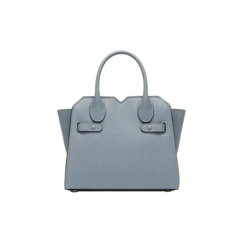 Valextra Cow Leather Shoulder Bag, Crossbody Bag, Handbag Micro Women's Niagara Blue-2