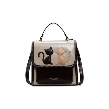Gerlanx Pu Backpack Small Size Women's Khaki Cat/Brown Kitten
