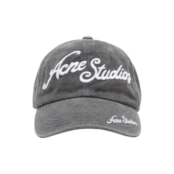 Acne Studios Logo Embeoidered Curved Peak Cap