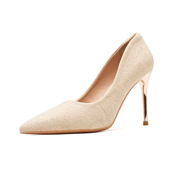 KATHRYN WILSON Slim Heel High Heels Women's Apricot-14