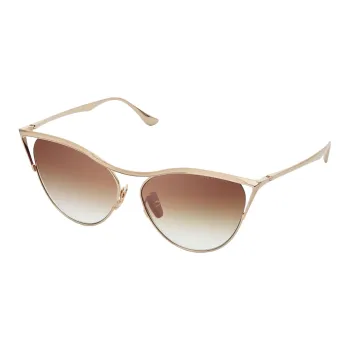 DITA Titanium Alloy Metal Cat Eye Sunglasses Unisex Gold