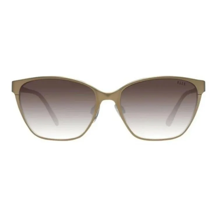 ELLE Metal Irregular Shape Sunglasses Women's Gold-1