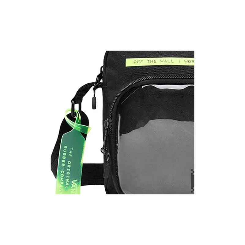Vans Nylon Fabric Shoulder Bag, Crossbody Bag Mini Unisex Black-1